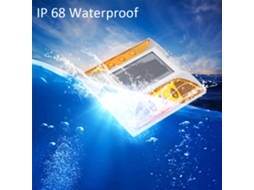 Lâmpada Solar Led Calçada Ip68 2w 6led Controle de Luz Capacidade 10t Amarela