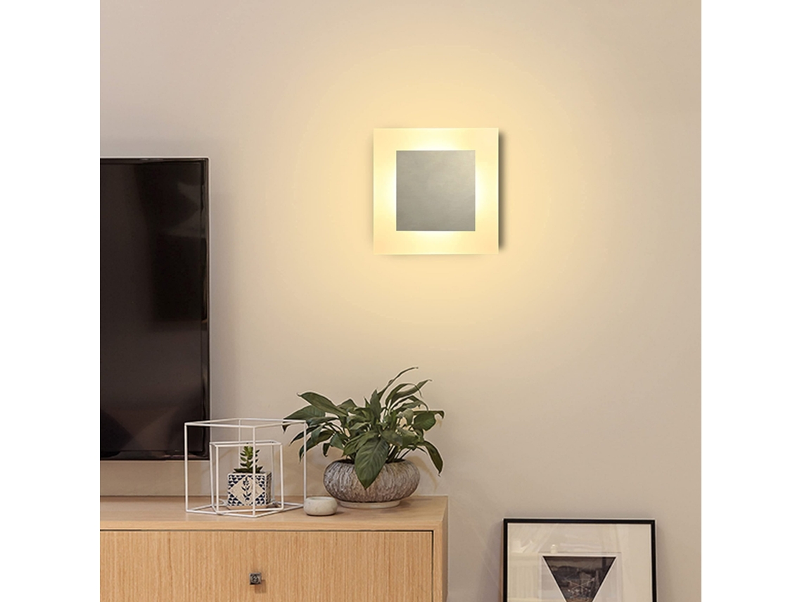 Nettlife Candeeiro De Parede Led Interior Moderna Ø16 Cm 7 W 3000 K Branco Quente Ferro E Acrílico, Em Metal, Para Casa, Para Uso Diário