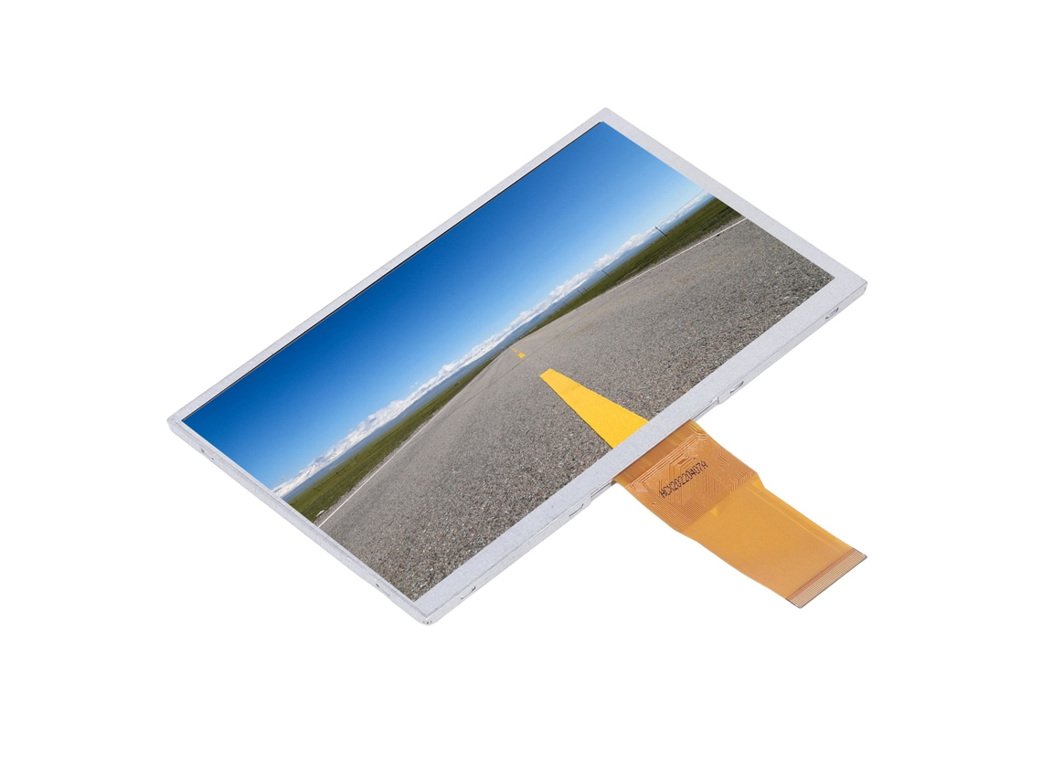 Módulo de Tela LCD IPS de 7 Polegadas com Resolução 1024x600 e Ângulo de Visão Completo