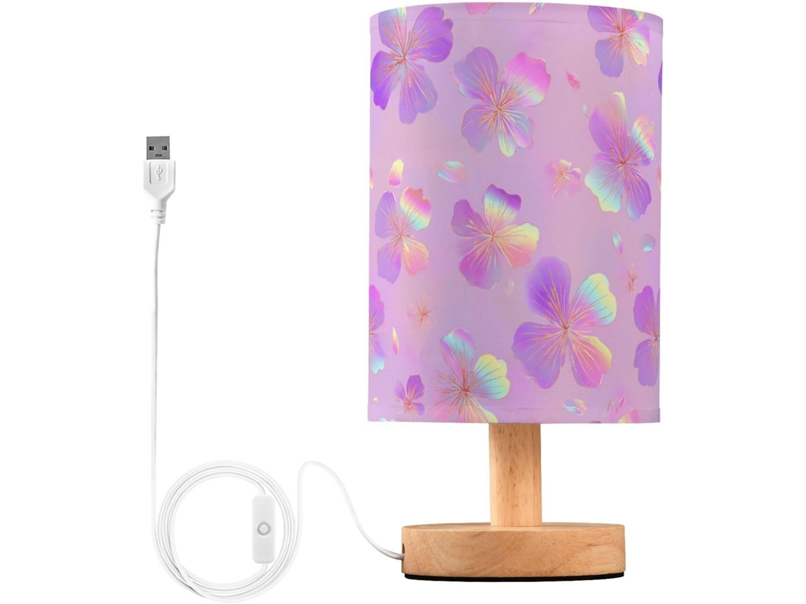 Base de mesa holográfica Oasis para quarto infantil com cúpula rosa cereja.