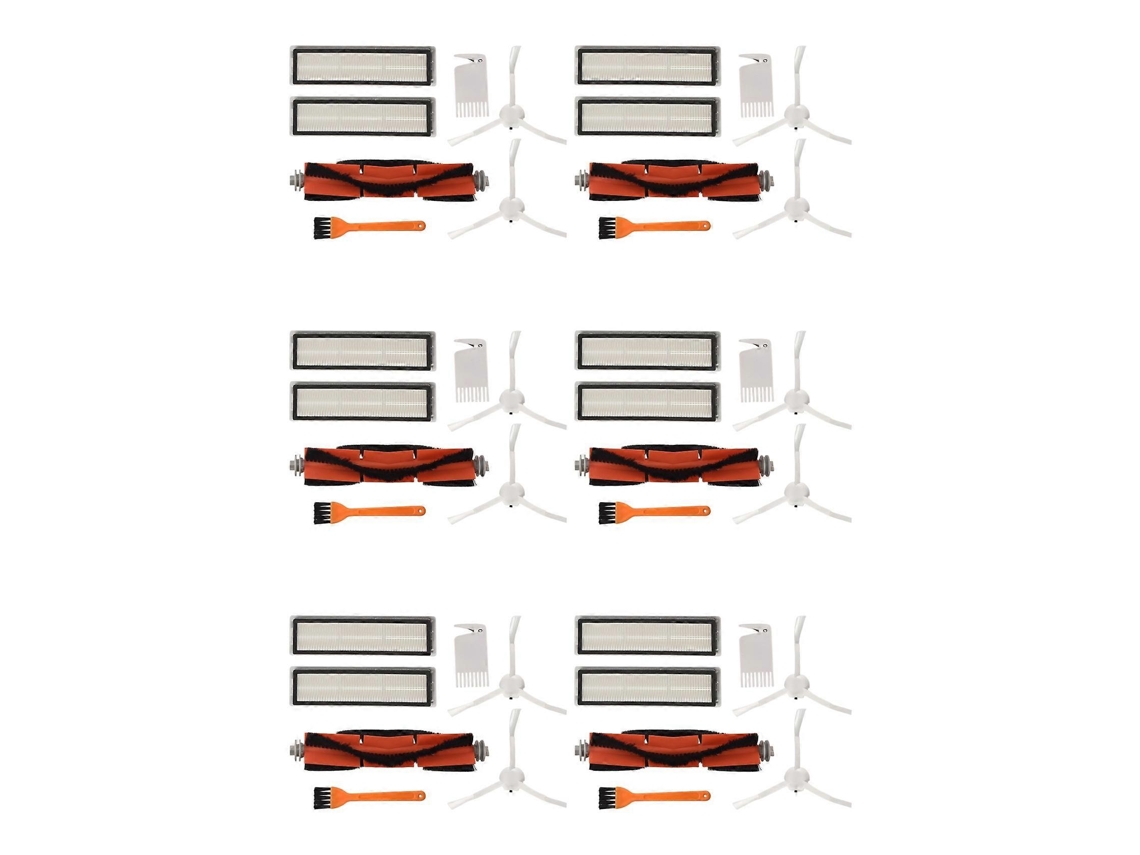 Conjunto De 6 Peças De Reposição Para O Aspirador Robô Dreame D9: Escova Principal, Escova Lateral E Filtro Hepa._ptg