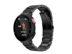 Pulseira Universal, Compatível Com Smartwatch Três Pulseiras De Aço Para Garmin Forerunner 220/ 230/ 235/ 630/ 620/ 735, Preta, Acabamento Moderno