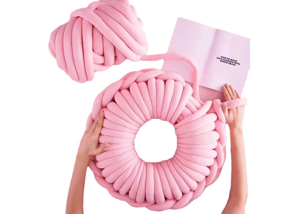 Fio Algodão Grosso Macio 500g 20m Para Tricô E Croché Rosa Panoona