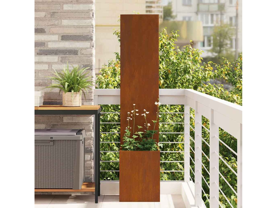 Vidaxl Tela De Privacidade Para Jardim Ferro Enferrujado Aço Corten
