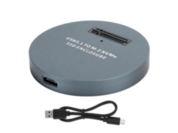 Enclosure De Disco Rígido Adaptador Cabo Nvme Para Conversor De Ssd Usb3.1 Cinza