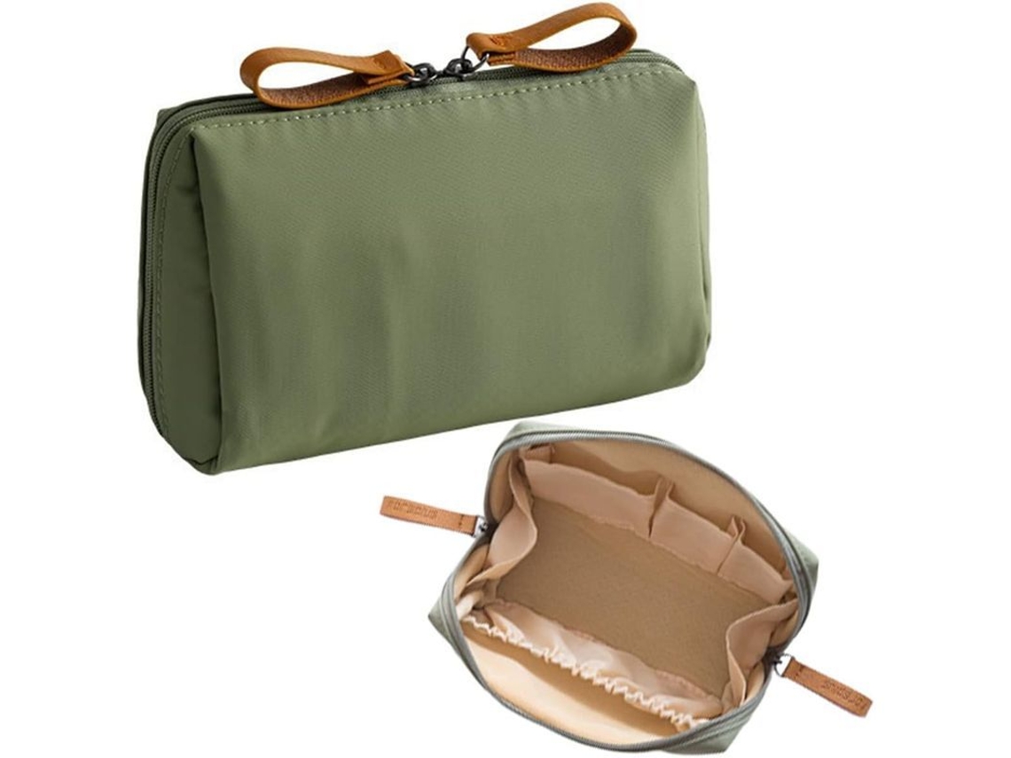 Bolsa De Maquiagem De Viagem Pequena Impermeável Portátil Para Bolsa Com Zíper, Verde