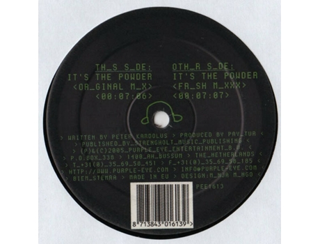 Vinil Its The Powder Purple Eye Entertainment