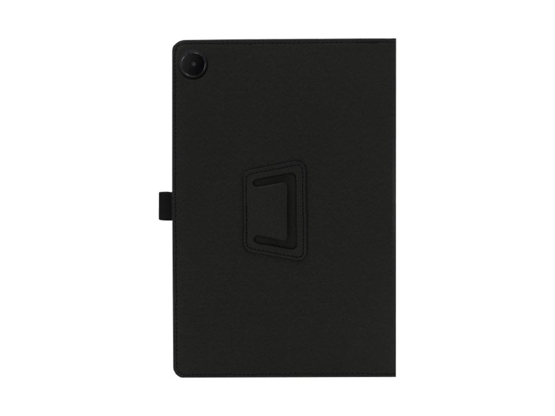 Capa De Couro Vertical Duas Dobras Com Descanso De Mão Halinuia, Cor Preta Para Tcl Tab 10l Gen 2 10,1 Polegadas