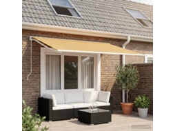Vidaxl Tecido De Substituição Para Toldo Laranja E Preto 500 × 300 Cm