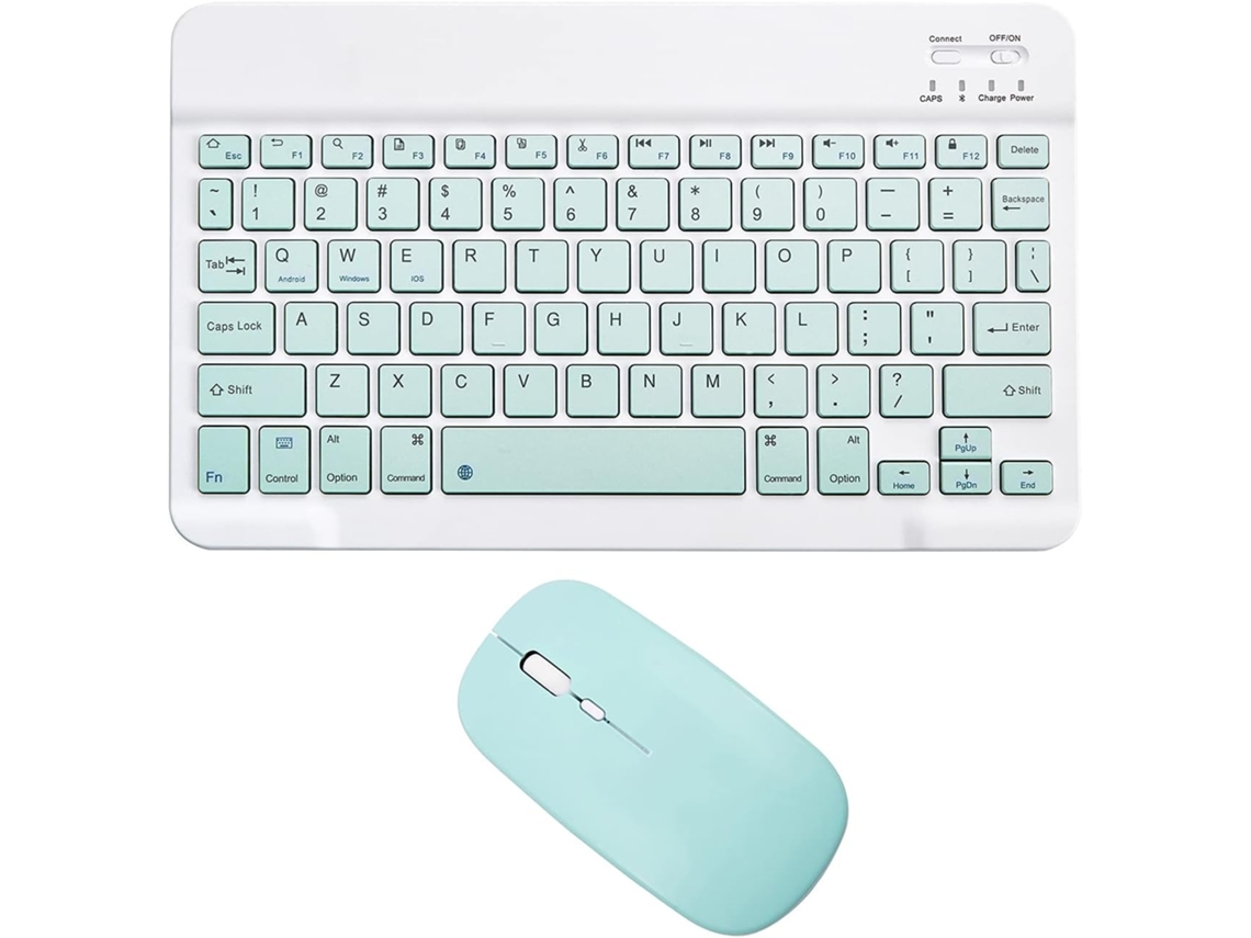 Lurelia Conjunto De Teclado E Rato Bluetooth Recarregável, Ultrafino, Portátil E Compacto, Sem Fios, Para Tablets Android E Windows