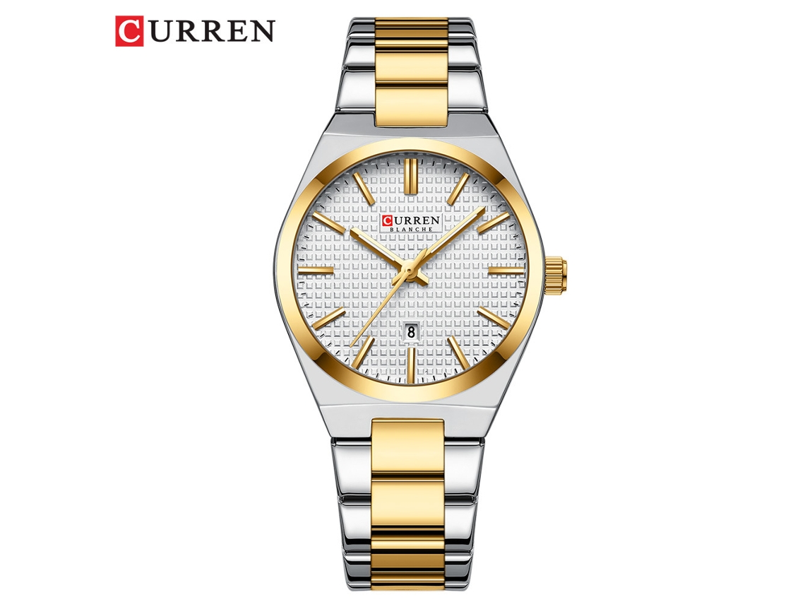 Relógio Feminino Simples, À Prova D'água, Com Calendário E Pulseira De Aço.