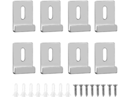 Conjunto De 8 Clipes Metal Para Fixação Espelhos Na Parede, Ideais Sup