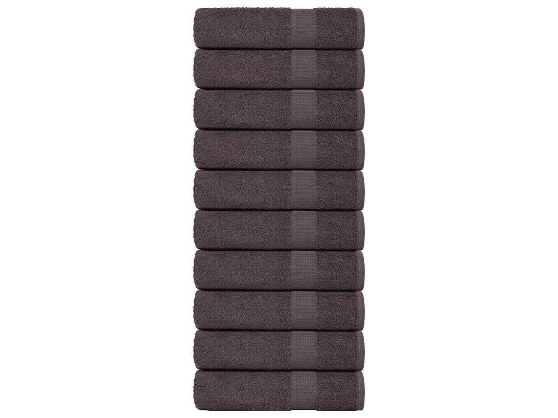 Vidaxl Toalhas De Banho Frogn 10 Pcs 100x150cm 360 G/m² Antracite