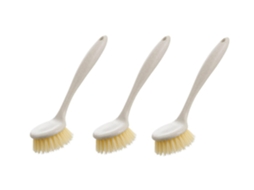 Conjunto De 3 Escovas De Lavar Louça Com Cabo Longo, Cabeça Redonda, Para Limpeza Para Cozinha, Pratos, Panelas E Frigideiras, 21,5 X 6 Cm