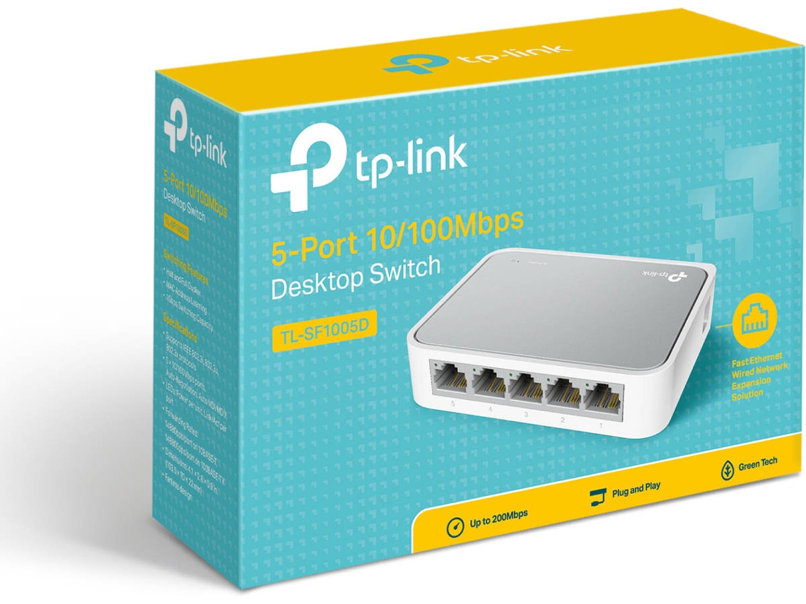 Switch TP-LINK TL-SF1005D (5 Portas Fast Ethernet - 100 Mbps)