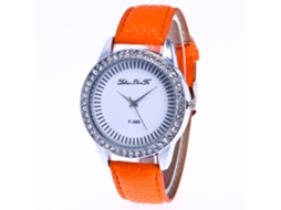 Relógio Feminino de Quartzo Elegante com Cinto de Couro Liso e Agujas Luminosas