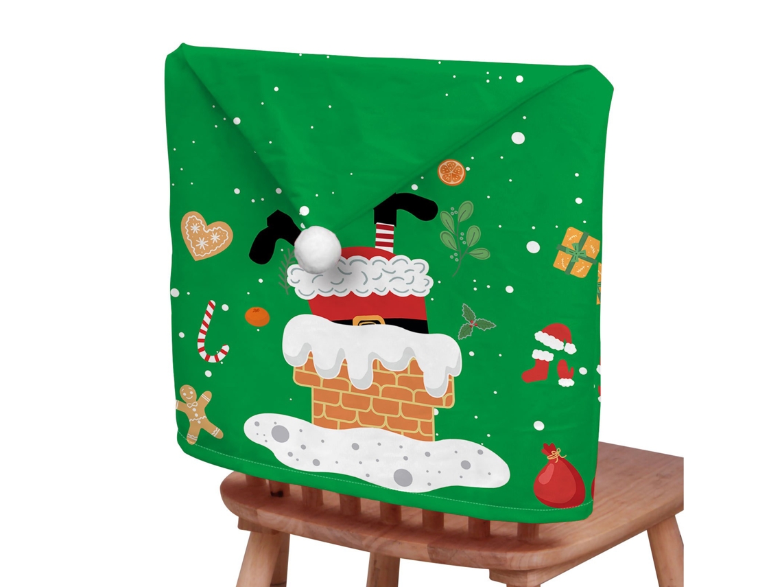 Conjunto De 4 Capas Dupla Face Laxiscreed Para Encosto De Cadeira, Ideal Para Lareira Ou Decoração Natalícia