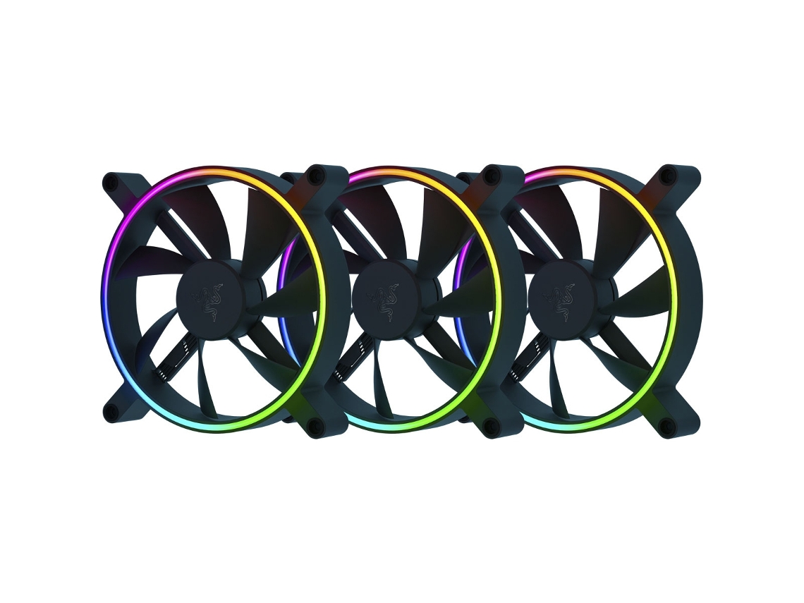 Ventoinha 140Mm RAZER Kunai Chroma Argb Performance Preta Pack 3