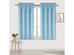 Cortinas Blackout Azul Claro 42x63 Polegadas Com Isolamento Térmico De 2 Painéis Para Cortinas