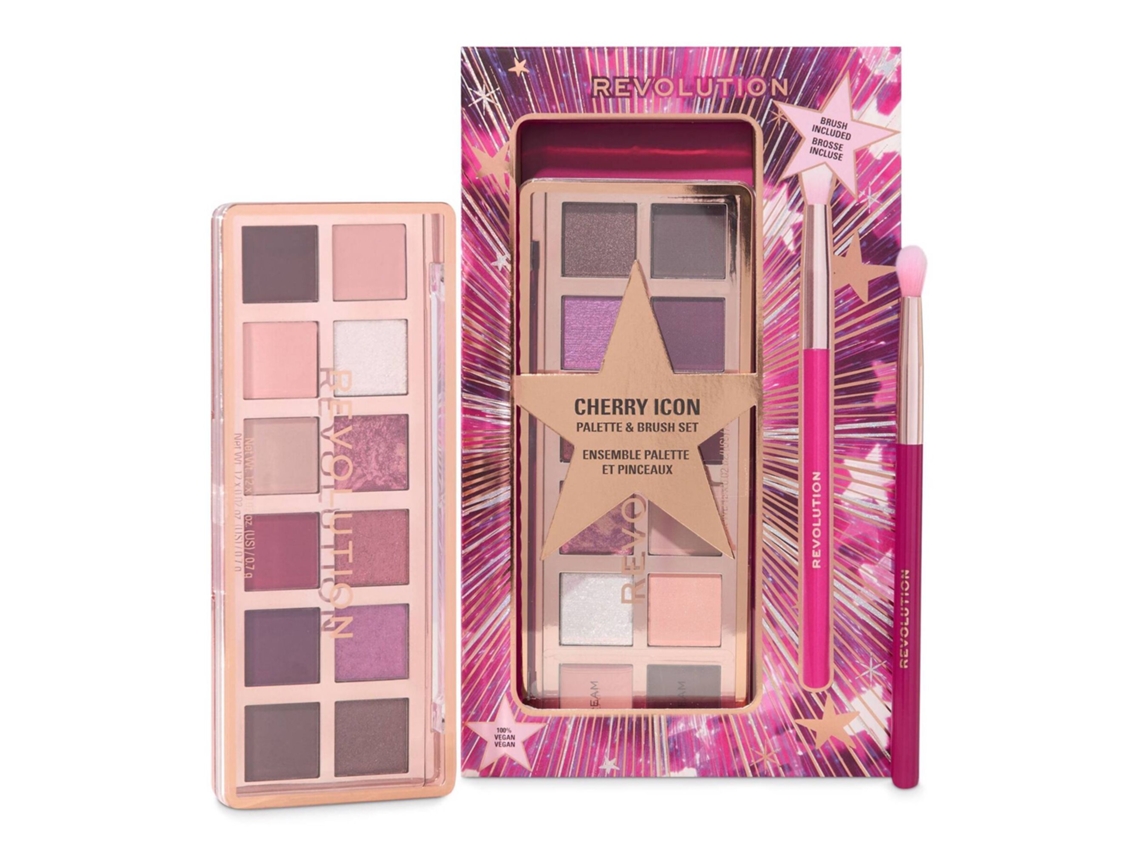 Paleta de sombras y set de pinceles Cherry Icon