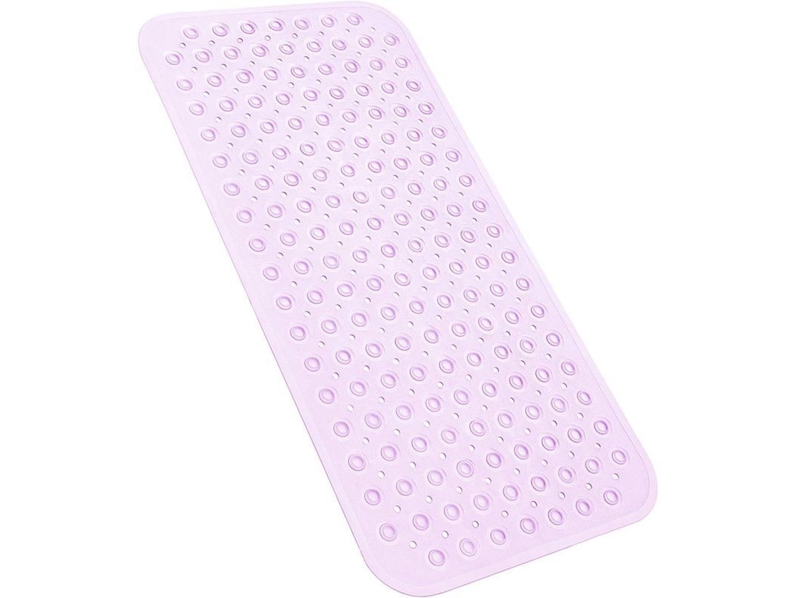 2026 tapete de Banho 31x15,5 Polegadas Antiderrapante Sem Látex com Ventosas Lavável À Máquina e Buracos de Drenagem (roxo)