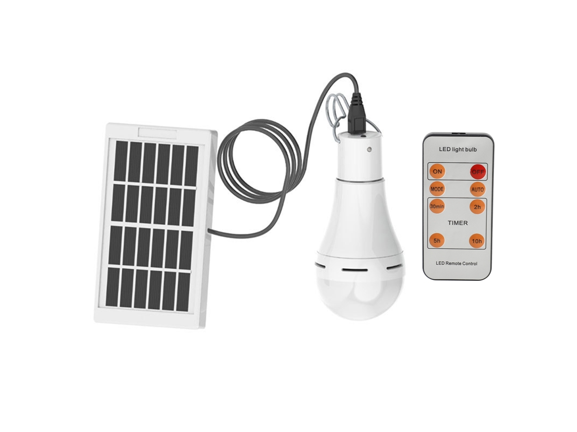 Rebe-bombilla Led Solar Interior/exterior Luz De Emergência Portátil Camping Com Controle Remoto Modos Ajustáveis Ip65 Impermeável