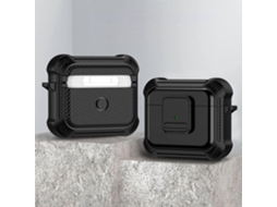 Capa protetora para fones de ouvido AirPods 3 em TPU + PC à prova de choque com interruptor. GIECY