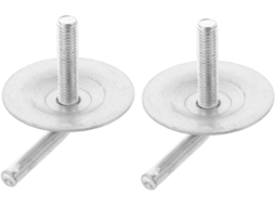Parafusos De Montagem Da Base Do Ventilador Prateados, Conjunto De 2 Peças Com Porcas Em L Para Fixação.