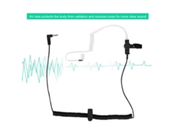 HURRISE 3 3 5 Mm M Cabeça Fone de Ouvido Tubo Oculto Tubo Acústico Conversível Fone de Ouvido Gancho Walkie-Talkie Rádio