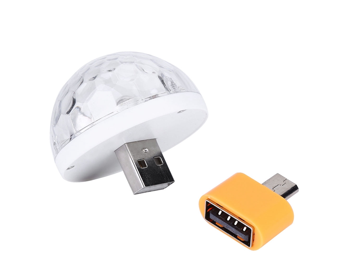 luz de festa RGBW mini USB 5V 5W com adaptador para celular LED MARCA