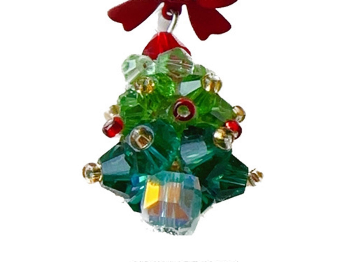 Brinco Árvore De Natal Com Estrela E Laço