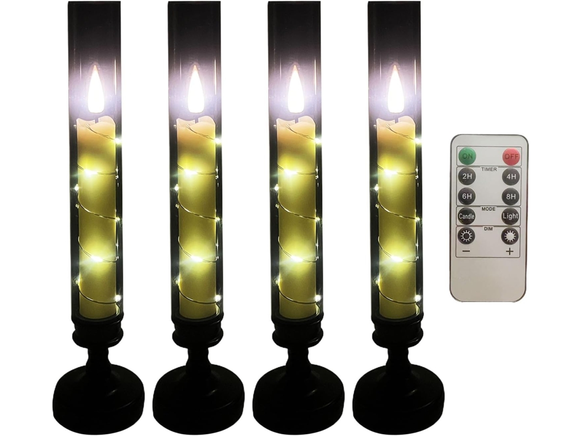 Bougies Led Vacillantes Sans Flamme | Lumières Électriques Dansantes Avec Télécommande Lumière Da Gokoco