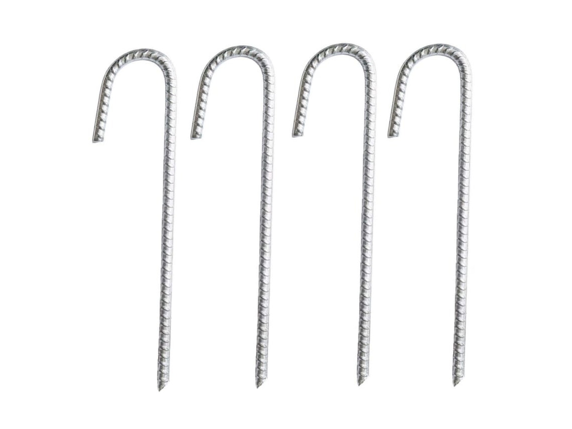 2026-4 Peças De Estacas De Fixação De Aço Galvanizado Para Toldos, Jardim E Balanços