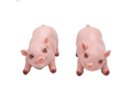 2pcs Decoração de Jardim Porquinho em Resina | S/MARCA
