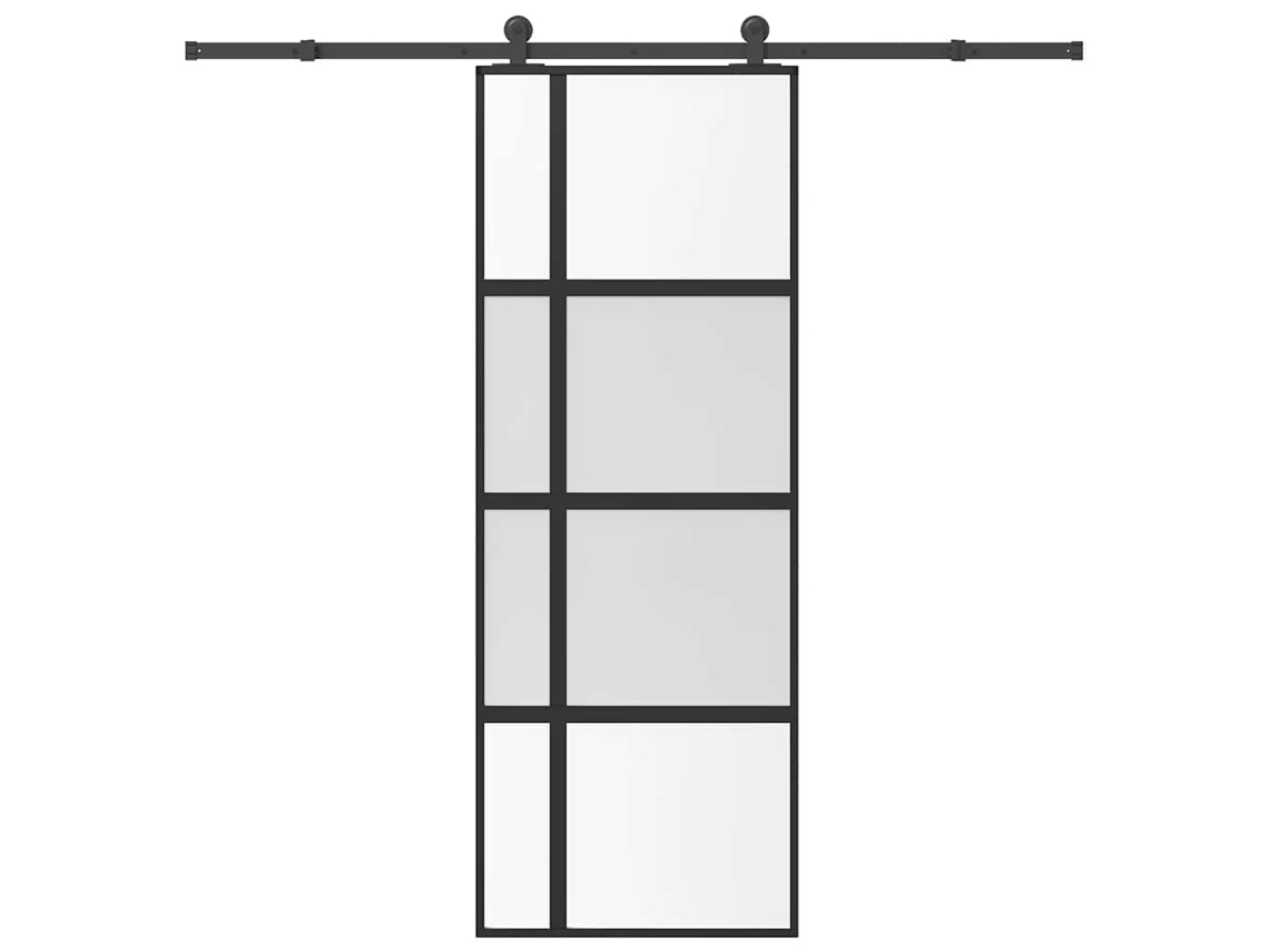 Sliding Door, Sliding Doors Vidaxl Preto Alumínio (76 X 205 Cm (213.5 Cm))