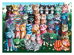 Puzzle Anatolian Reunião Da Família dos Gatos de 1000 Peças