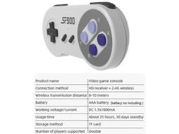 Sf900 Retro Console De Videogame Hd Jogo Vara Com 5000 Jogos Para Snes Controlador Sem Fio Consoles De 16 Bits Hengjian