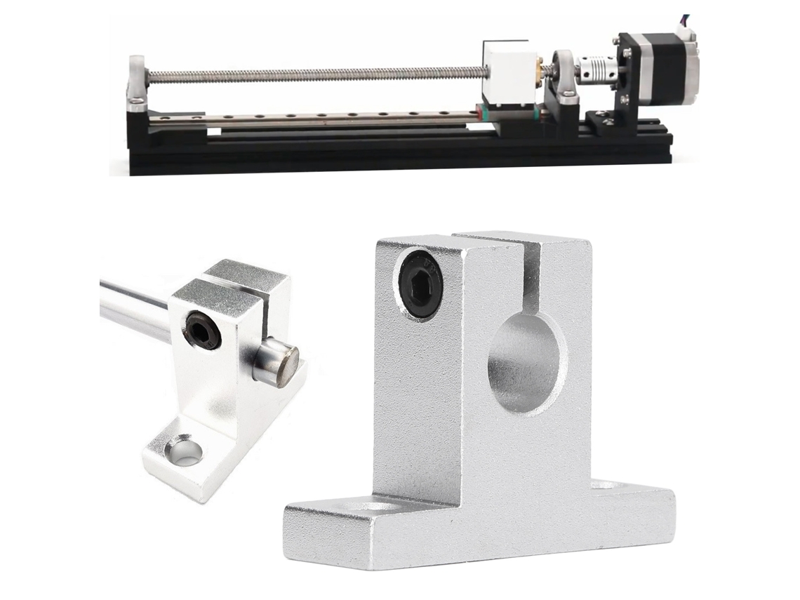 10 Peças De Suporte De Guia De Movimento Linear Em Liga De Alumínio Com Alta Capacidade De Carga E Haste De Movimento Linear Suave Brilvibera
