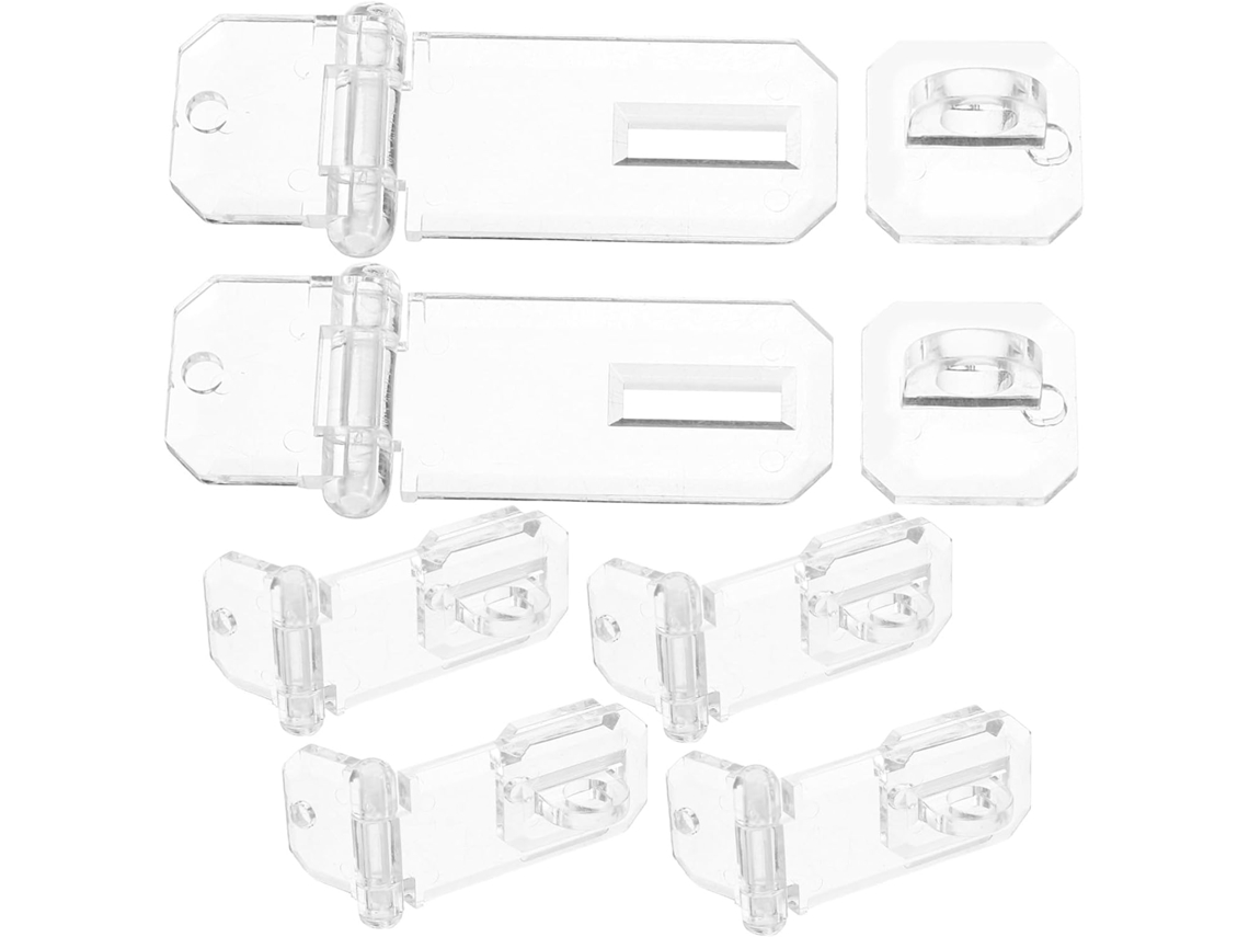 Ultechnovo Conjunto De 6-travas Acrílico Transparente Para Caixas Exibição, Mini Dobradiças, Fivelas Para Organizar E