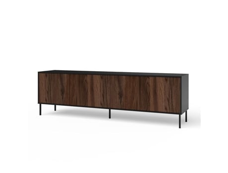Buffet 4 Portas Budapest S Preto/ Carvalho Rio Aqa Design