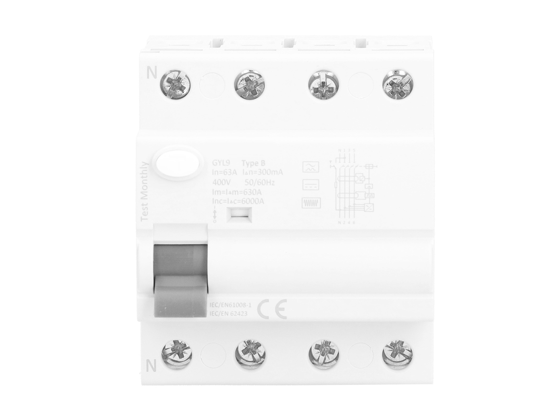 Laxiscreed Disjuntor Diferencial 4p 300ma Proteção De Corrente Residual