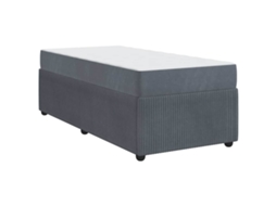 Conjunto 1 Cama Moderna Vidaxl Cinzento Tecido (80 X 200 Cm)