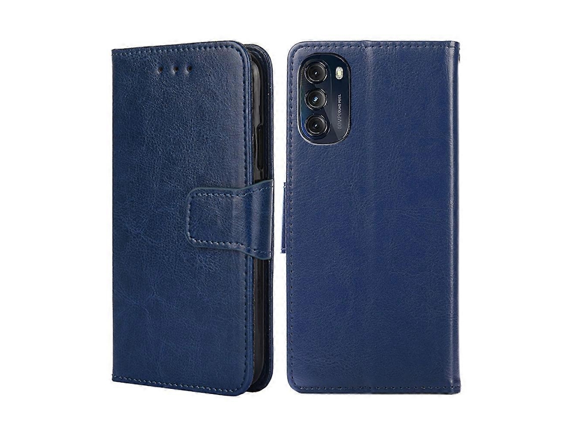 Capa De Couro Com Textura De Cristal Para Motorola Moto G 5g 2022
