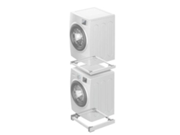 MELICONI Kit de Empilhamento Moving Tower com Base Móvel Antivibração para Máquinas de Lavar e Secar