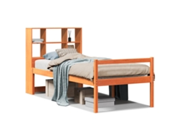 Cama com Estante Sem Colchão 75x190 Cm Madeira Maciça MAISON EXCLUSIVE