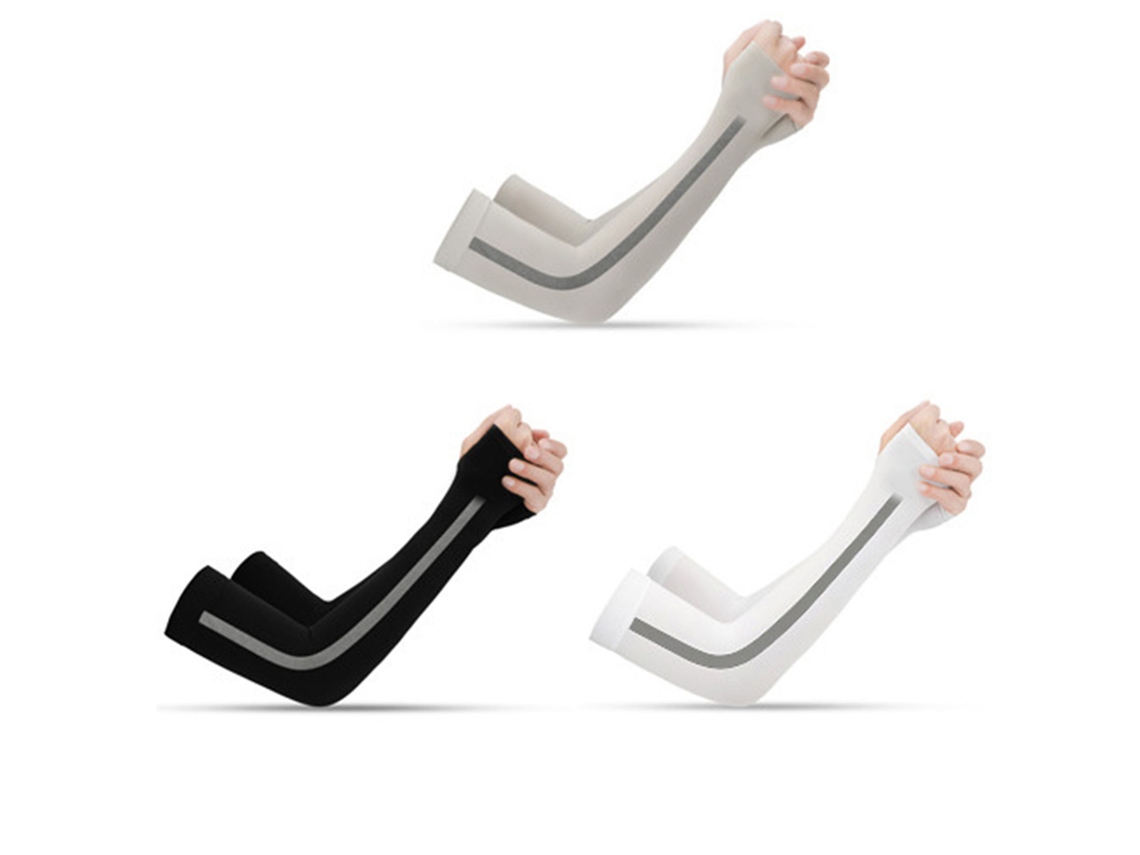 Conjunto de 3 mangas de proteção solar refrescantes para os braços, ideais para esportes ao ar livre no verão (unissex).