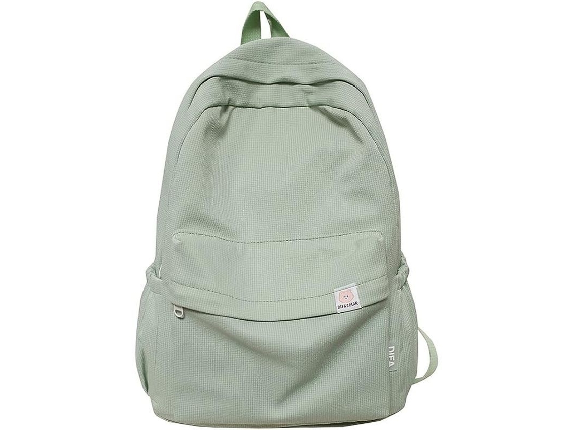 Mochila Escolar para Adolescentes, Verde, 16.9 polegadas, Múltiplos Bolsos (S/MARCA)