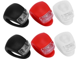 Conjunto De 6 Luzes Silicone Para Bicicleta Com Montagem Rápida E