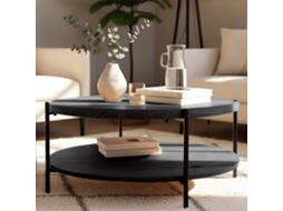 Mesa De Centro Edduma Cinza Ø 80 Cm