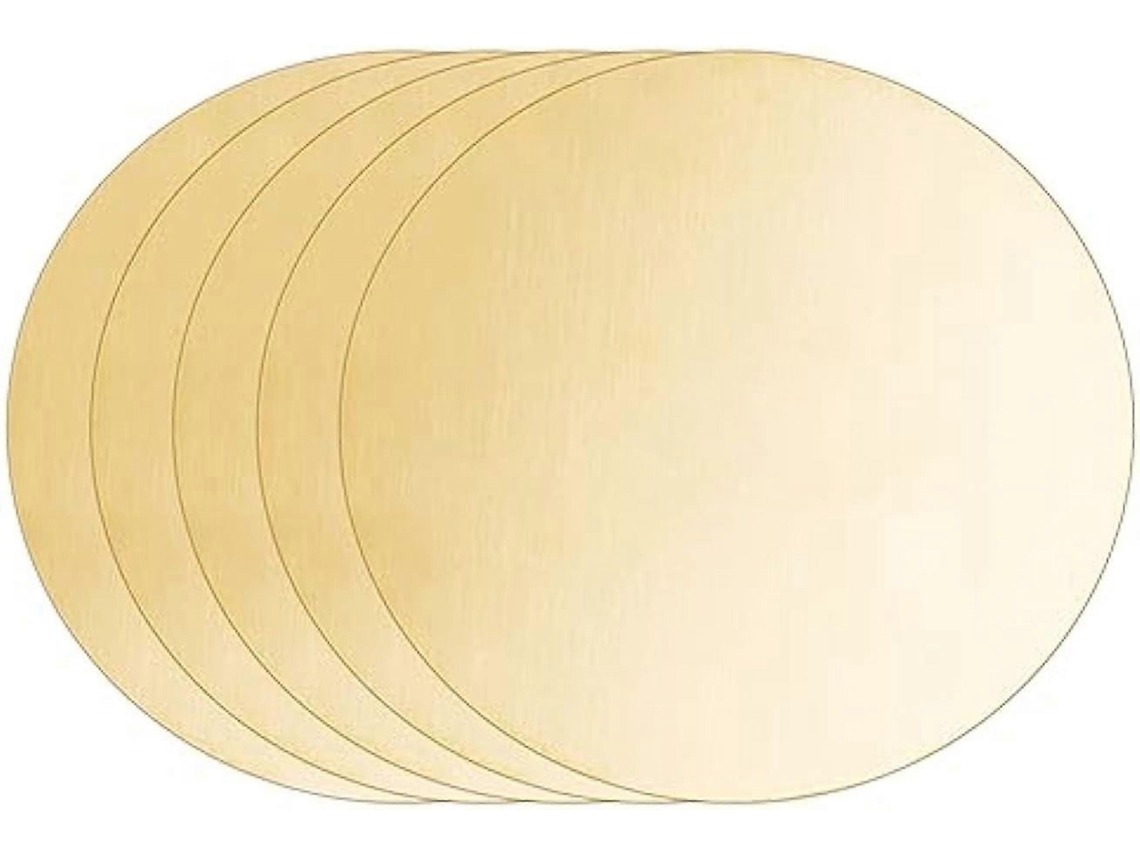 5 Discos De Latão Redondos De 2,4 Polegadas, Espessura 0,8mm, Para Artesanato E Reparos-zscy